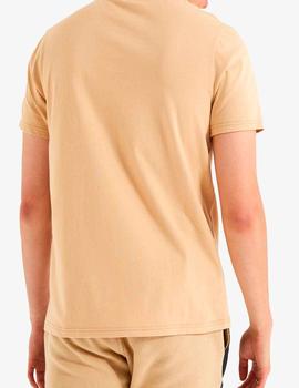 Camiseta Ellesse Crater beige con logo estampado