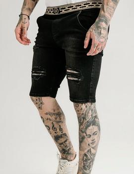 Bermudas vaqueras Siksilk negras para hombre