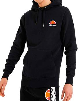 Sudadera básica Ellesse Toce negra logo pequeño