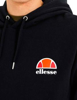 Sudadera básica Ellesse Toce negra logo pequeño