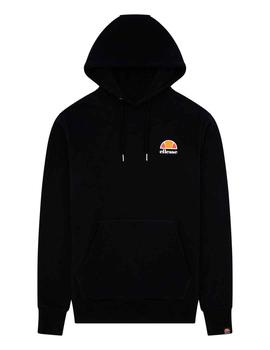 Sudadera básica Ellesse Toce negra logo pequeño