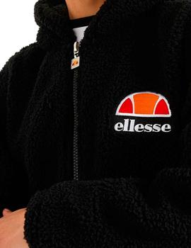 Chaqueta Ellesse de borreguito negra para mujer