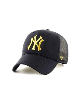 Gorra negra con escudo New York Yankees dorado