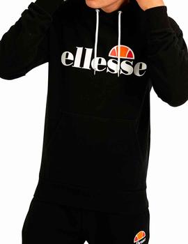 Sudadera negra Ellesse con logotipo grande