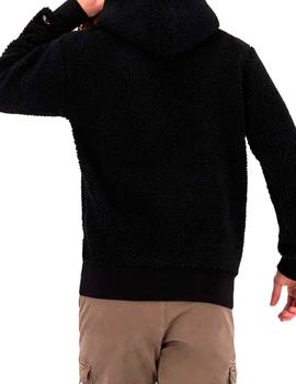 Sudadera Champion de borreguillo negro para hombre