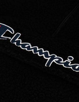 Sudadera Champion de borreguillo negro para hombre