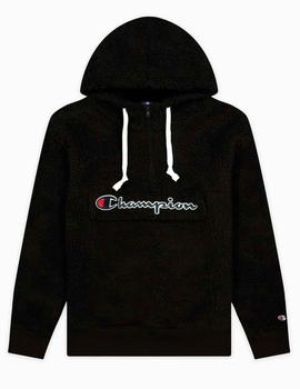 Sudadera Champion de borreguillo negro para hombre