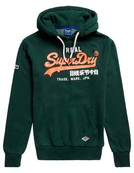 Sudadera gruesa Superdry verde oscuro para hombre