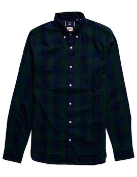 Camisa clásica Superdry cuadros verdes para hombre