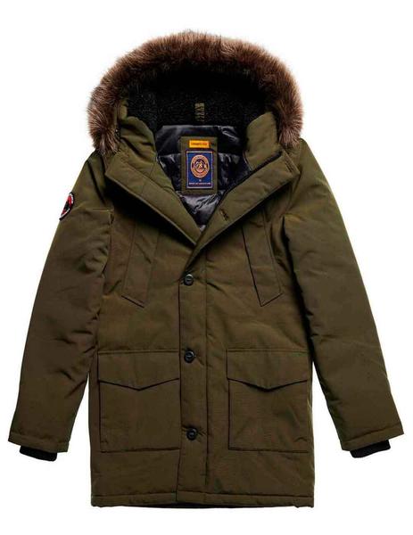 Parka larga verde hombre clearance