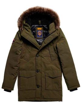 Parka larga Superdry Everest verde para hombre