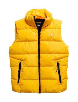 Chaleco plumas Superdry Sport amarillo para hombre