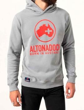 Sudadera Altona Dock gris con logo Australia rojo