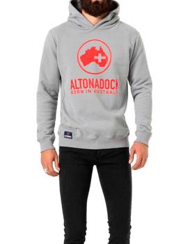 Sudadera Altona Dock gris con logo Australia rojo