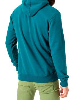 Sudadera capucha Altona Dock verde azulado hombre