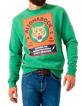 Sudadera Altona Dock tigre color verde