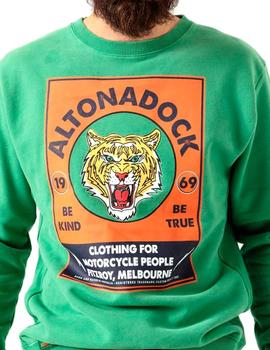 Sudadera Altona Dock tigre color verde