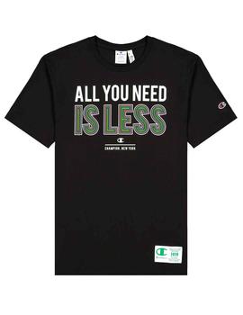Camiseta Champion negra All You Need Is Less