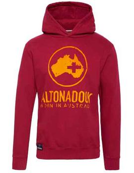 Sudadera clásica Altona Dock granate mapa amarillo