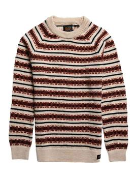 Jersey Superdry estampado color beige para hombre