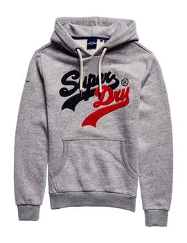 Sudadera con gorro Superdry Retro gris para hombre