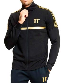 Sudadera 11 Degrees negra con dorado para hombre