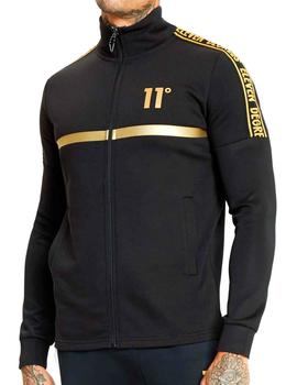 Sudadera 11 Degrees negra con dorado para hombre