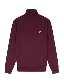 Jersey cuello alto granate Lyle Scott hombre