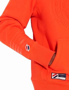 Sudadera capucha Superdry naranja fluorescente talla XL