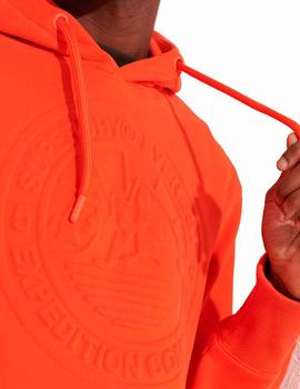 Sudadera capucha Superdry naranja fluorescente talla XL