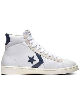 Converse blancos de piel estilo retro basket