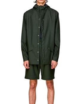 Chubasquero corto Rains verde botella unisex