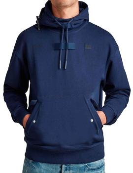 Sudadera capucha G Star Raw azulón para hombre