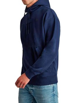 Sudadera capucha G Star Raw azulón para hombre