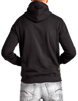 Sudadera cremallera G Star Raw negra para hombre