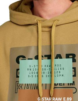 Sudadera capucha G Star Raw Originals verde oliva