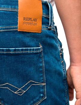 Tejano Replay Hyperflex azul sin rotos para hombre