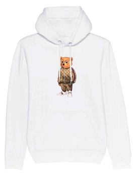 Sudadera Baron Filou oso streetwear blanca