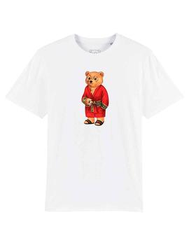 Camiseta Baron Filou blanca Oso en bata roja