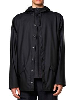 Chaqueta Rains negra impermeable para lluvia