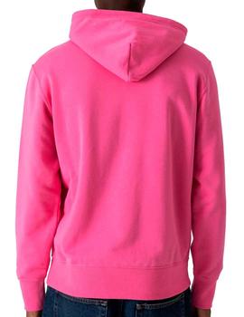 Sudadera Champion rosa con logo toalla para hombre