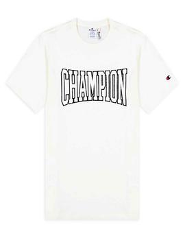 Camiseta Champion blanco roto con logo toalla