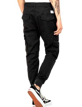 Pantalón cargo Reell negro con bolsillos Slim Fit