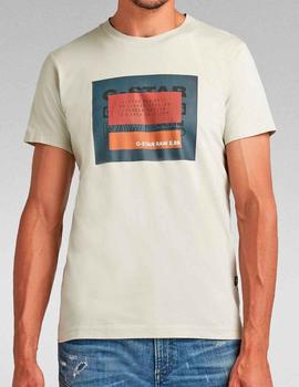 Camiseta G Star Raw Originals crema para hombre