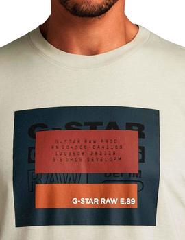 Camiseta G Star Raw Originals crema para hombre