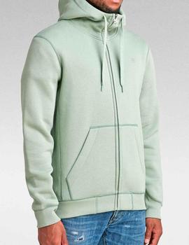 Sudadera abierta G Star Raw verde para hombre