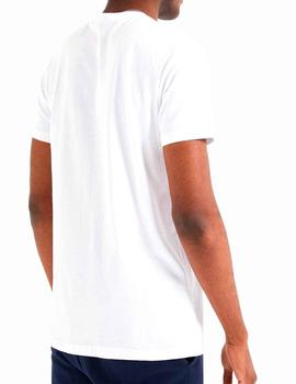 Camiseta Ellesse Siebaro blanca con texto en relieve