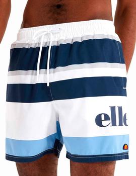 Bañador Ellesse estampado a rayas azules y blancas