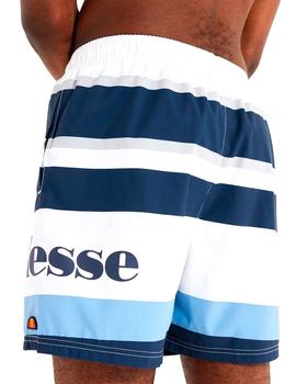 Bañador Ellesse estampado a rayas azules y blancas