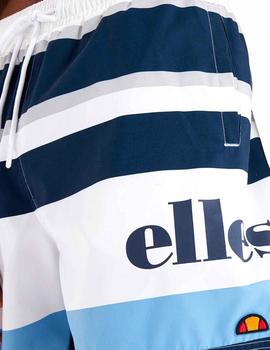 Bañador Ellesse estampado a rayas azules y blancas